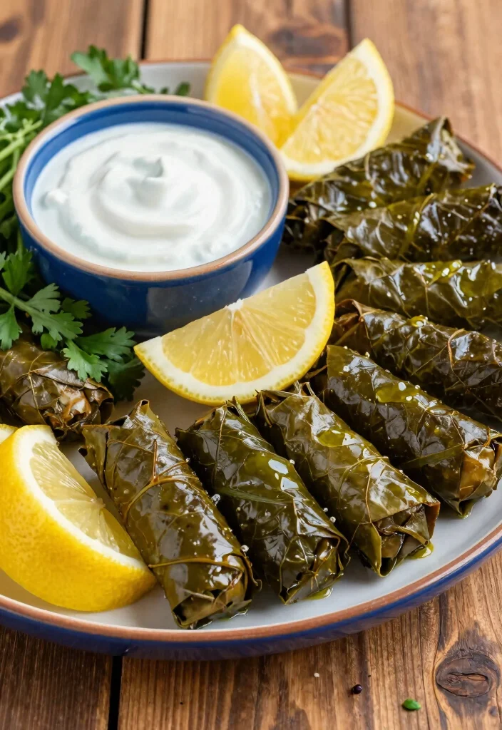 20 Easy Greek Appetizers (Party Ready) - 3. Dolmas (Stuffed Grape Leaves) 1