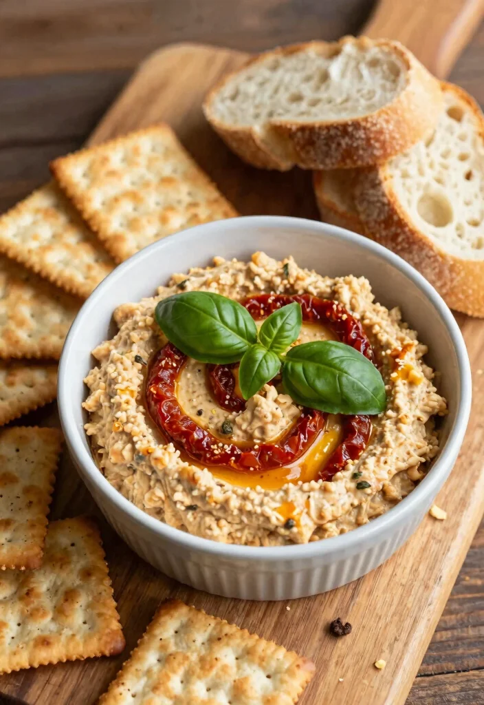 20 Greek Yogurt Dip Recipes (Party Favorite) - 5. Sun-Dried Tomato and Basil Dip 1