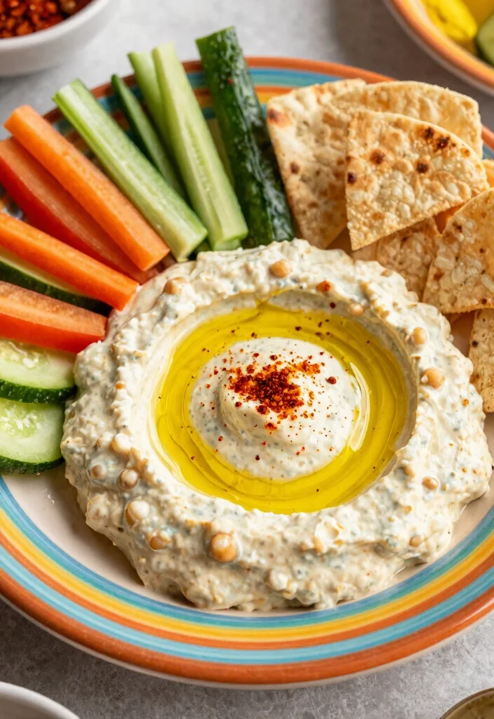 20 Greek Yogurt Dip Recipes (Party Favorite) - 8. Mediterranean Chickpea Dip 1