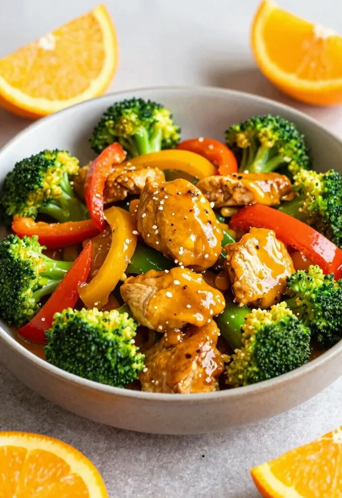 20 Healthy Chinese Stir Fry Recipes for Weight Loss - 11. Orange Chicken Stir Fry 1