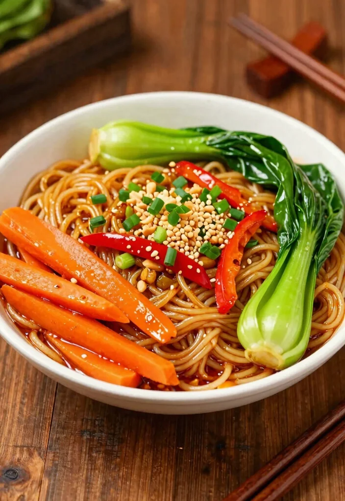 20 Healthy Chinese Stir Fry Recipes for Weight Loss - 7. Spicy Szechuan Noodles and Vegetables 1