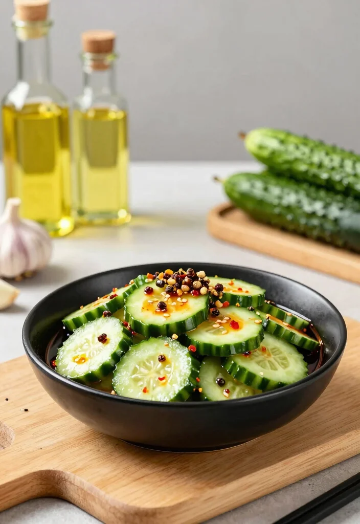 20 Spicy & Refreshing Chinese Cucumber Salad Recipes - 1. Spicy Szechuan Cucumber Salad 1