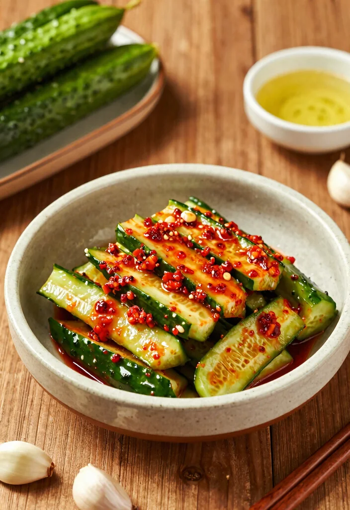 20 Spicy & Refreshing Chinese Cucumber Salad Recipes - 4. Korean Spicy Cucumber Salad (Oi Muchim) 1