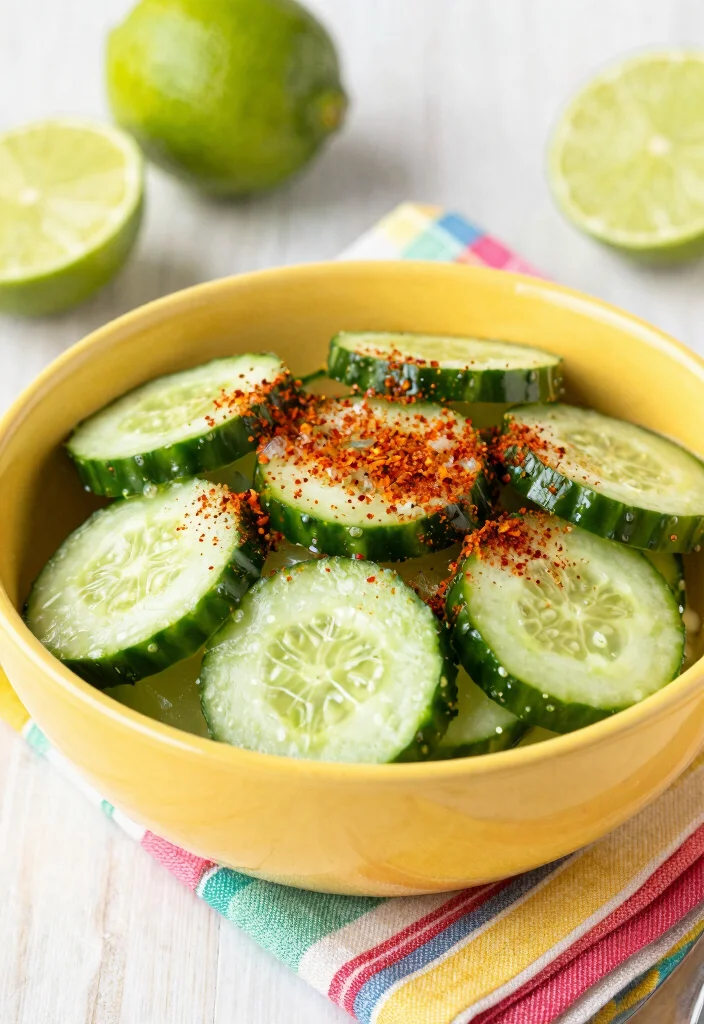 20 Spicy & Refreshing Chinese Cucumber Salad Recipes - 9. Chili Lime Cucumber Salad 1