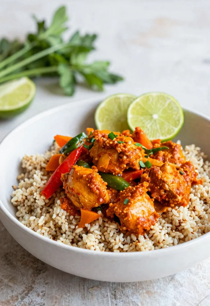 20 Thai Curry Chicken Recipes for Easy Weeknight Dinners - 14. Thai Curry Chicken Quinoa Bowl 1