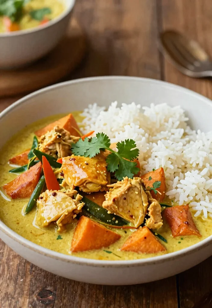 20 Thai Curry Chicken Recipes for Easy Weeknight Dinners - 17. Thai Curry Chicken with Sweet Potatoes 1
