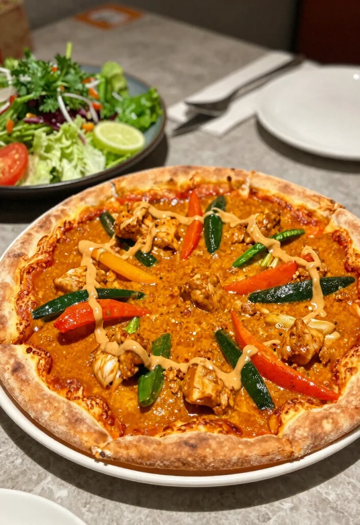 20 Thai Curry Chicken Recipes for Easy Weeknight Dinners - 18. Thai Red Curry Chicken Pizza 1