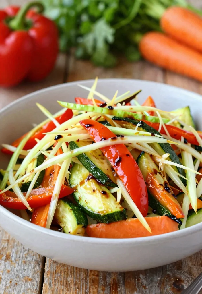 20 Thai Papaya Salad Recipes (Green, Spicy, Fresh) - 10. Roasted Vegetable Papaya Salad 1