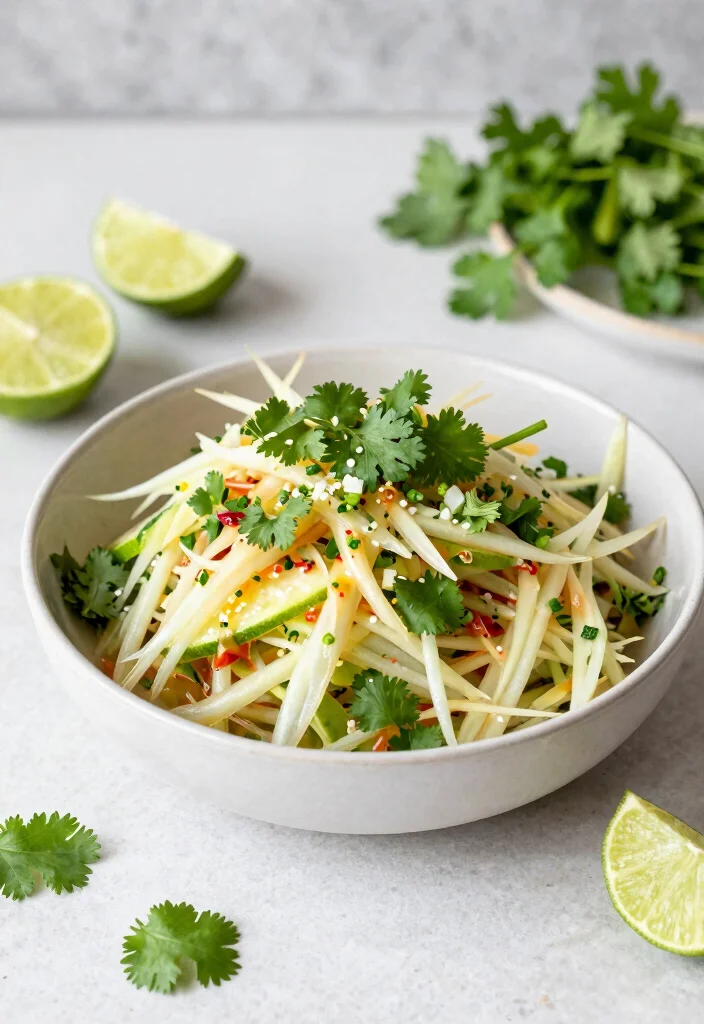 20 Thai Papaya Salad Recipes (Green, Spicy, Fresh) - 18. Papaya Salad with Cilantro Lime Dressing 1