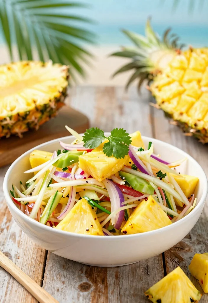 20 Thai Papaya Salad Recipes (Green, Spicy, Fresh) - 4. Tropical Papaya Salad with Pineapple 1
