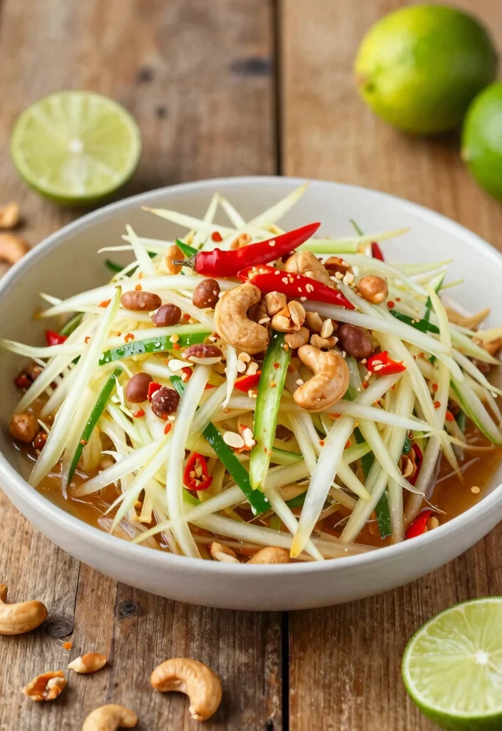 20 Thai Papaya Salad Recipes (Green, Spicy, Fresh) - 7. Spicy Papaya Salad with Nuts 1