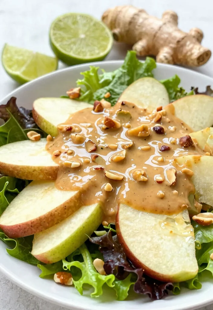 20 Thai Peanut Salad Dressing Recipes (Creamy & Rich) - 5. Ginger-Lime Thai Peanut Dressing 1
