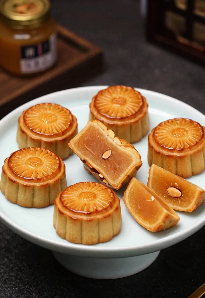20 Types of Chinese Moon Cakes (Traditional & Modern) - 15. Almond Moon Cake 1
