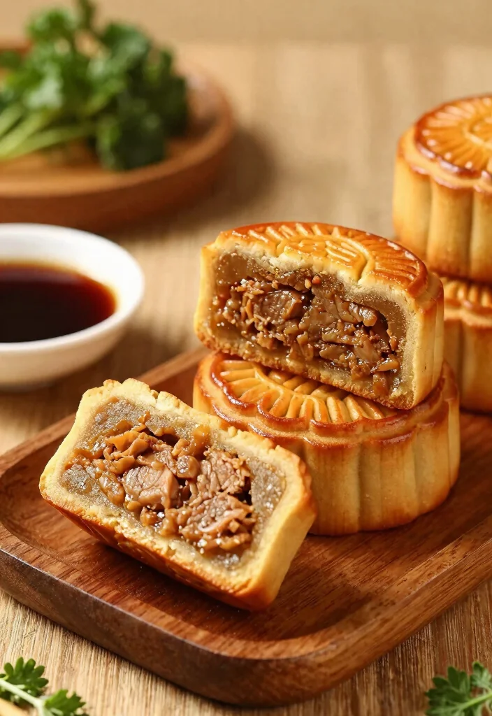 20 Types of Chinese Moon Cakes (Traditional & Modern) - 17. Savory Moon Cake 1
