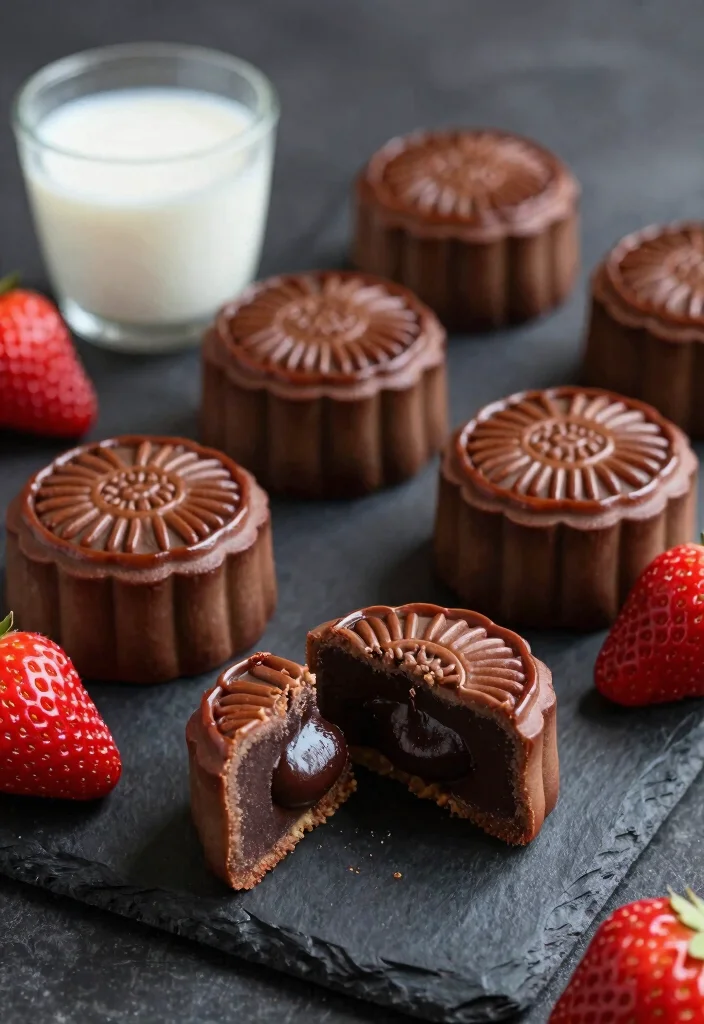 20 Types of Chinese Moon Cakes (Traditional & Modern) - 6. Chocolate Moon Cake 1