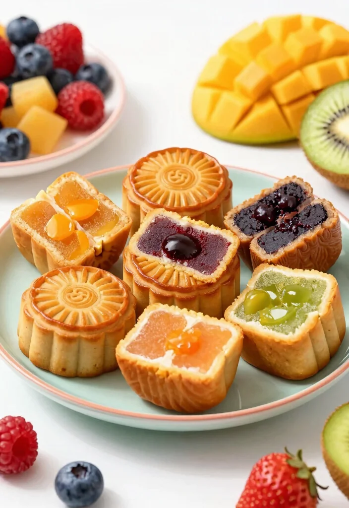 20 Types of Chinese Moon Cakes (Traditional & Modern) - 8. Fruit-filled Moon Cake 1