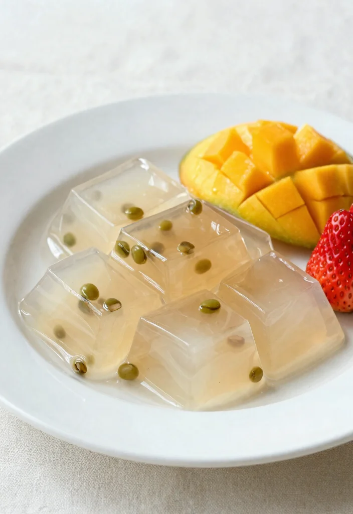 20 Vegan Chinese Snack Recipes: Street Food Classics - 10. Mung Bean Jelly 1