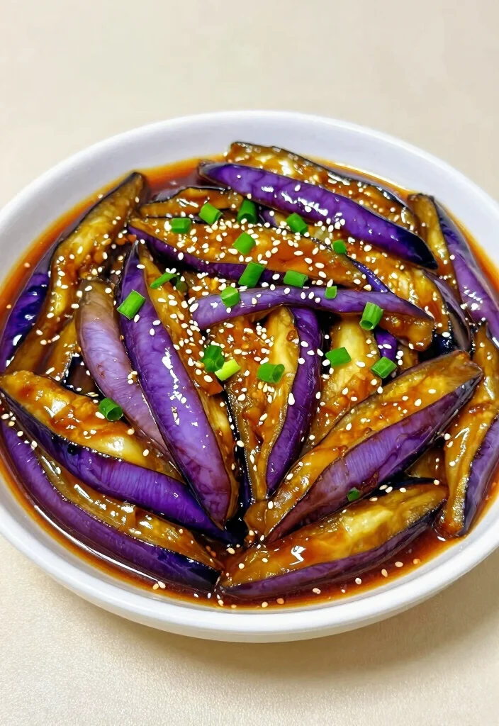 20 Vegan Chinese Snack Recipes: Street Food Classics - 15. Chinese Eggplant with Garlic Sauce 1