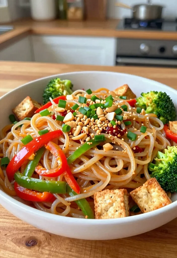 20 Vegan Pad Thai Recipes (Plant-Based Perfection) - 2. Spicy Peanut Vegan Pad Thai 1
