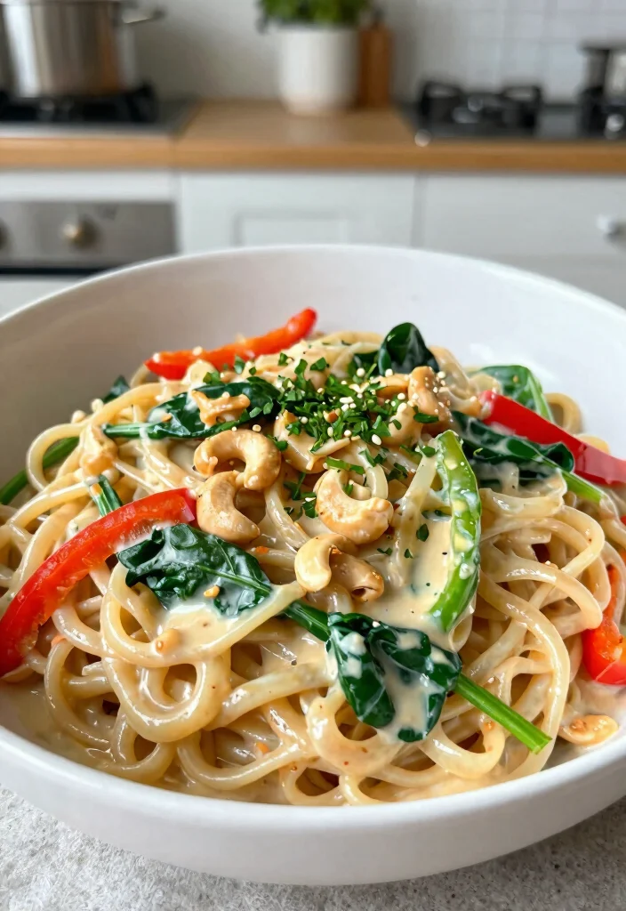 20 Vegan Pad Thai Recipes (Plant-Based Perfection) - 20. Creamy Vegan Alfredo Pad Thai 1