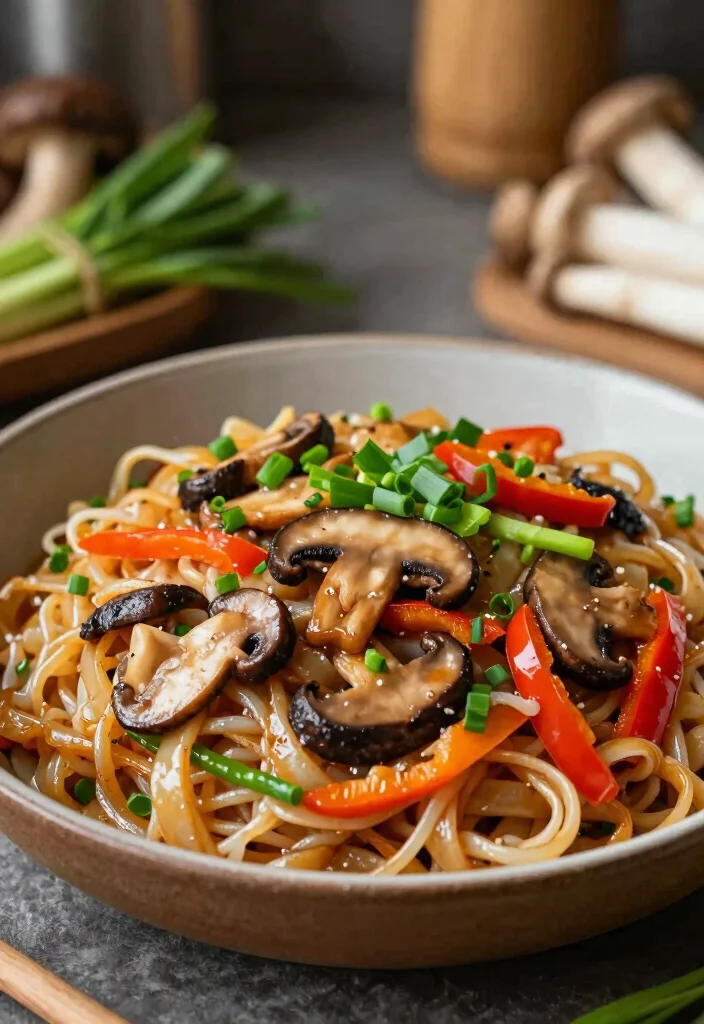 20 Vegan Pad Thai Recipes (Plant-Based Perfection) - 8. Asian Mushroom Pad Thai 1