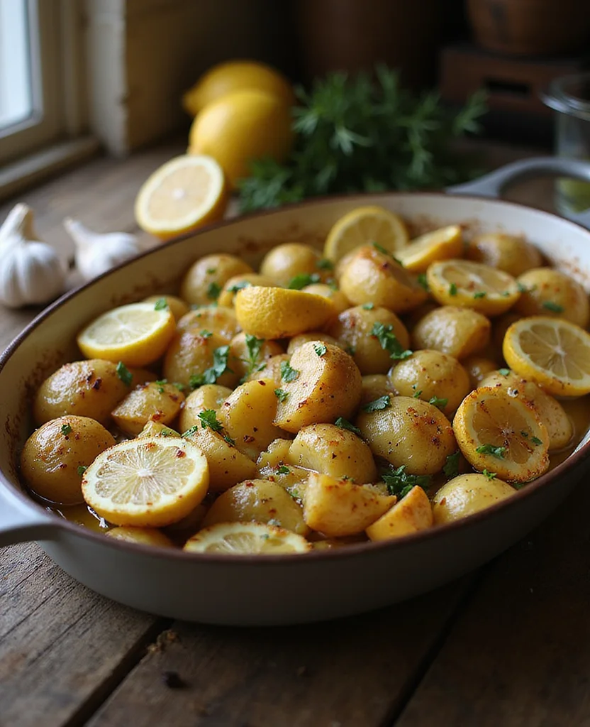 Authentic Greek Lemon Potatoes (Crispy & Golden) - Step 7: Add Final Lemon Drizzle 1