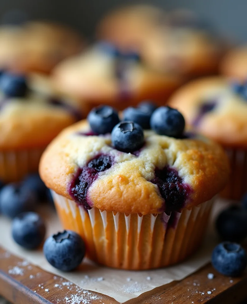 Blueberry Muffins with Greek Yogurt (Moist & Fluffy) - Step 9: Fill Muffin Cups 1