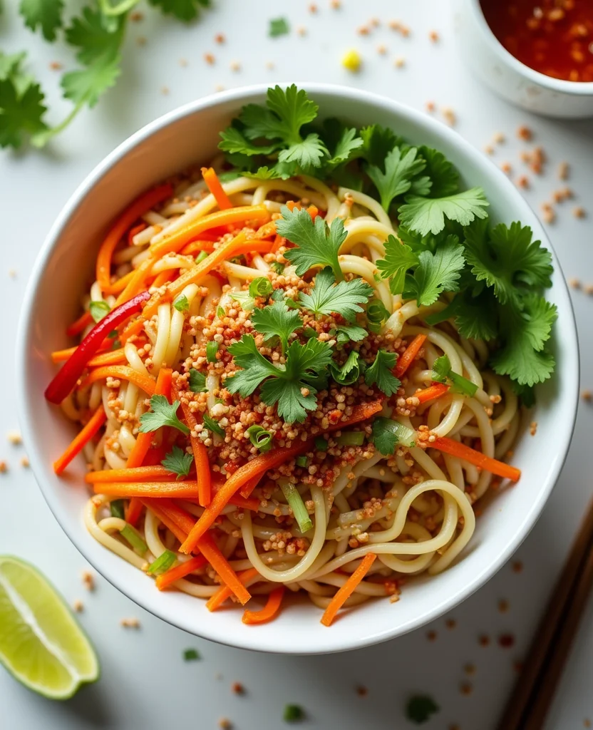 Chinese Bhel (Crispy Indo-Chinese Street Snack) - Step 6: Season the Mix 1