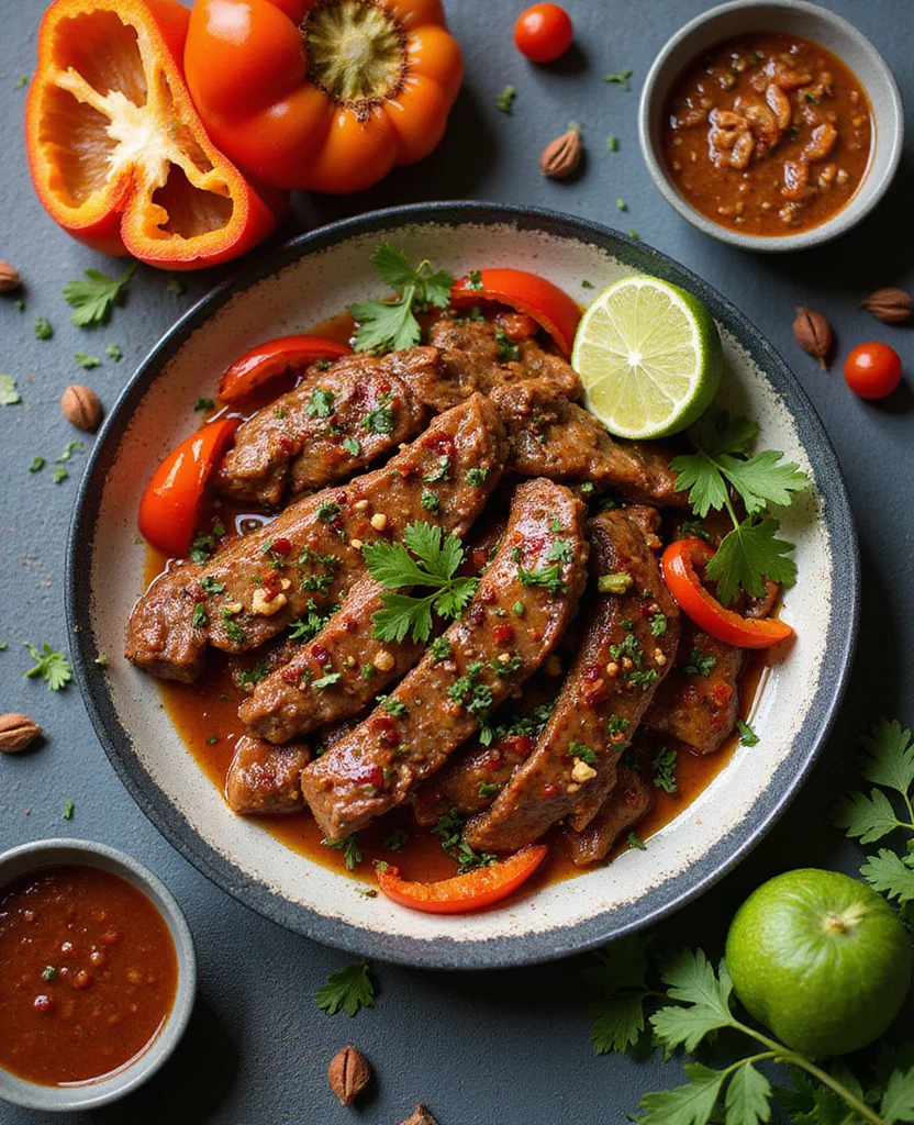 Chinese Pepper Steak (Tender Beef in Savory Sauce) - Step 6: Stir-Fry the Vegetables 1