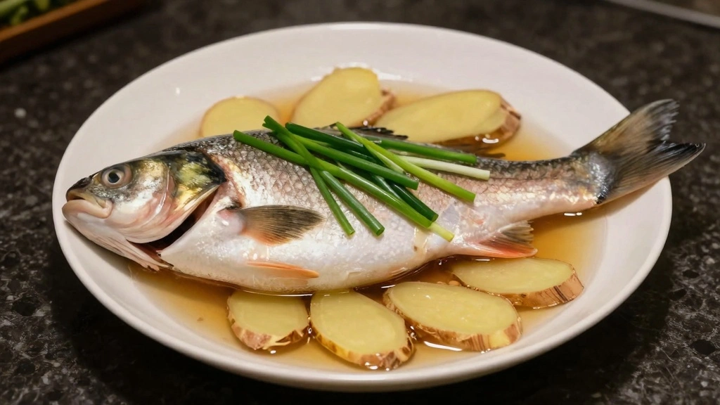 Chinese Steamed Fish (Authentic Cantonese Style) - Step 2: Arrange Aromatics 1