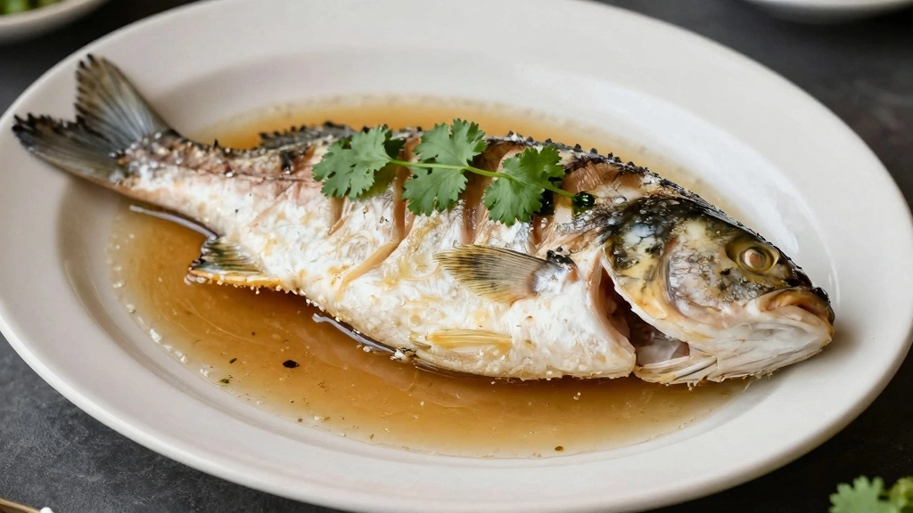 Chinese Steamed Fish (Authentic Cantonese Style) - Step 7: Garnish with Cilantro 1