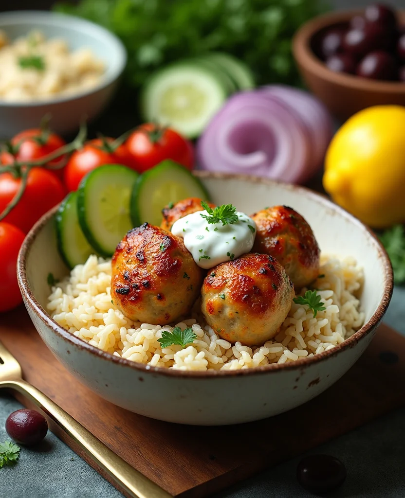 Greek Chicken Meatball Bowls (High Protein) - Step 1: Prepare Ingredients 1