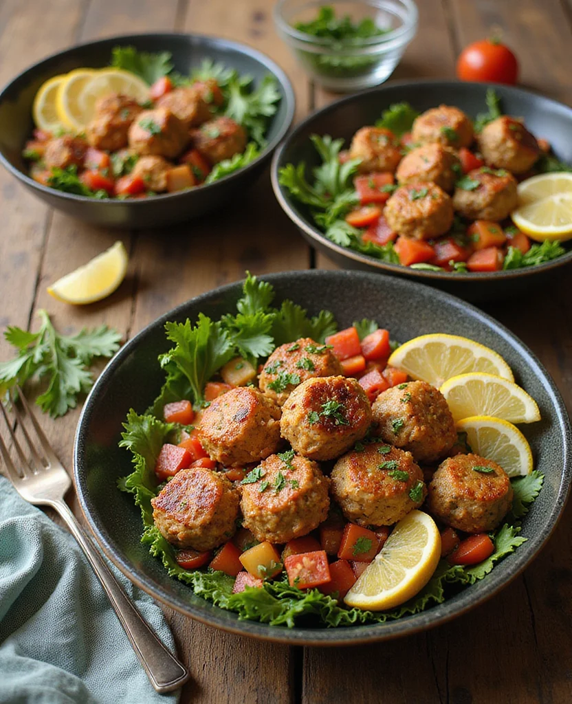 Greek Chicken Meatball Bowls (High Protein) - Step 3: Form Meatballs 1