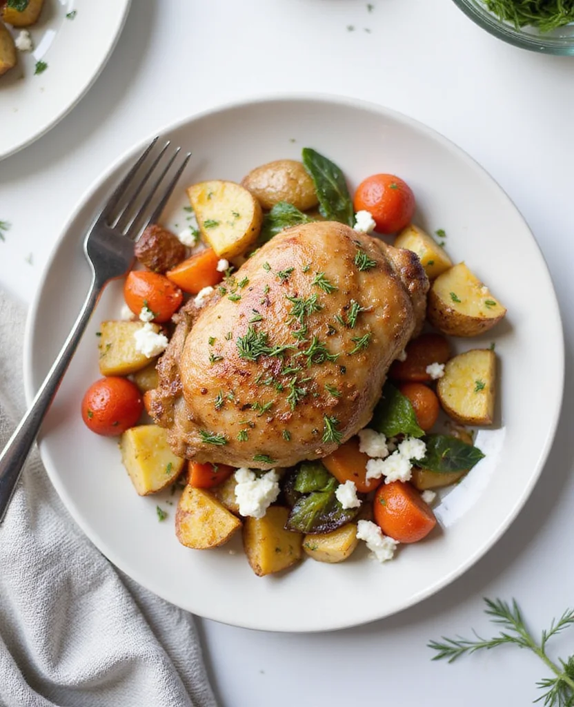 Greek Chicken Sheet Pan Dinner (One-Pan Magic) - Step 5: Season Vegetables 1
