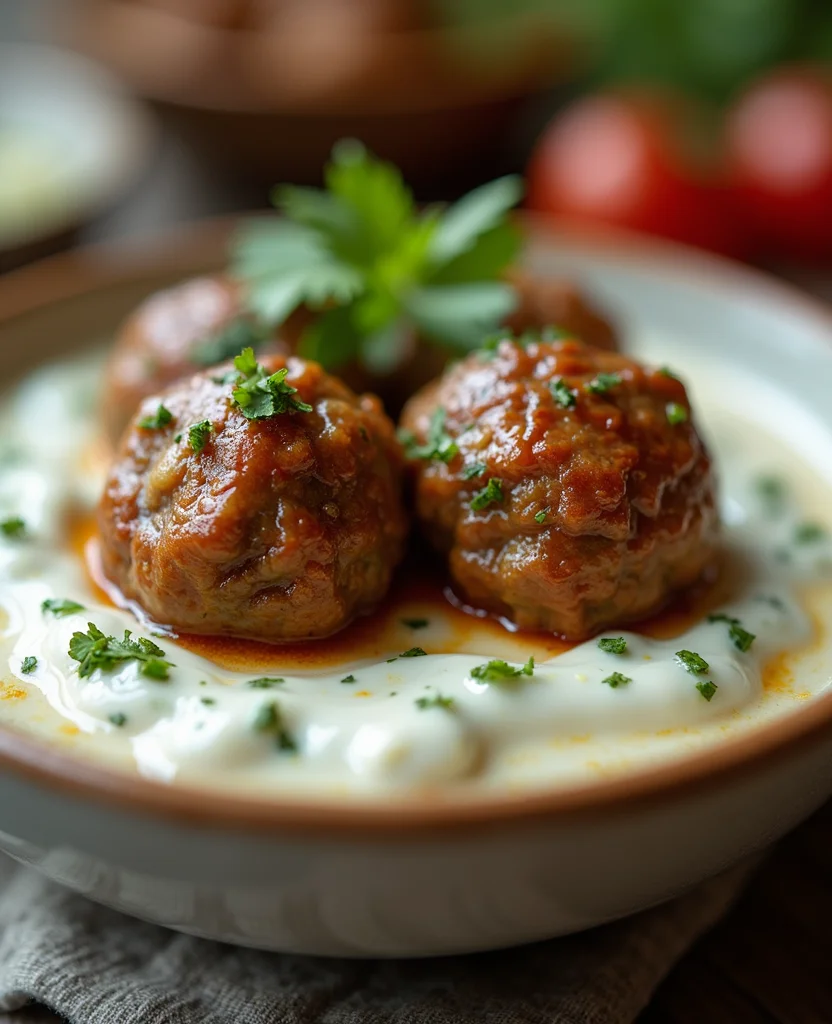 Greek Meatballs with Tzatziki Sauce (Tangy Dip) - Step 2: Mix Meatball Ingredients 1