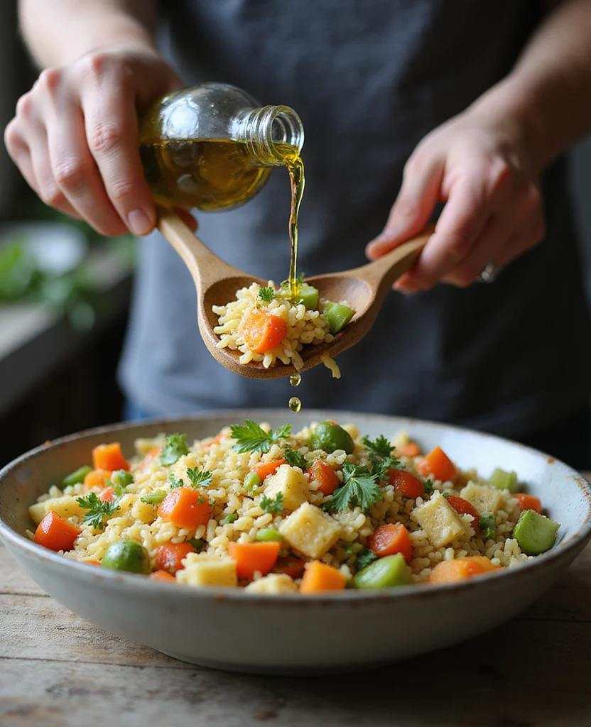 Greek Orzo Pasta Salad (Mediterranean Fresh) - Step 6: Incorporate the Feta 1