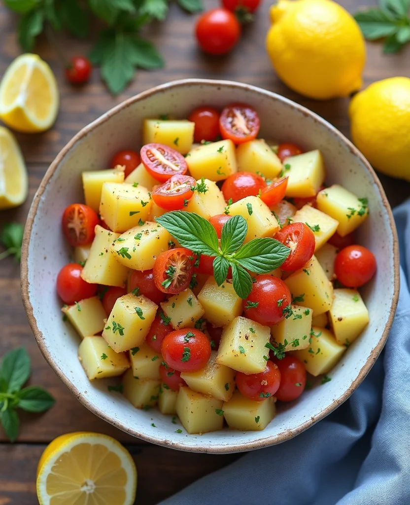 Greek Potato Salad Recipe (Warm or Cold) - Step 4: Mix Dressing 1