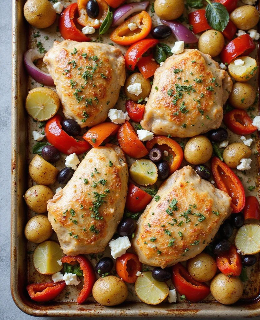 Greek Sheet Pan Chicken Dinner (Easy Cleanup) - Step 1: Prepare Ingredients 1