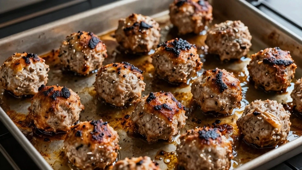 Greek Turkey Meatballs with Tzatziki (Light Option) - Step 4: Bake Meatballs 1
