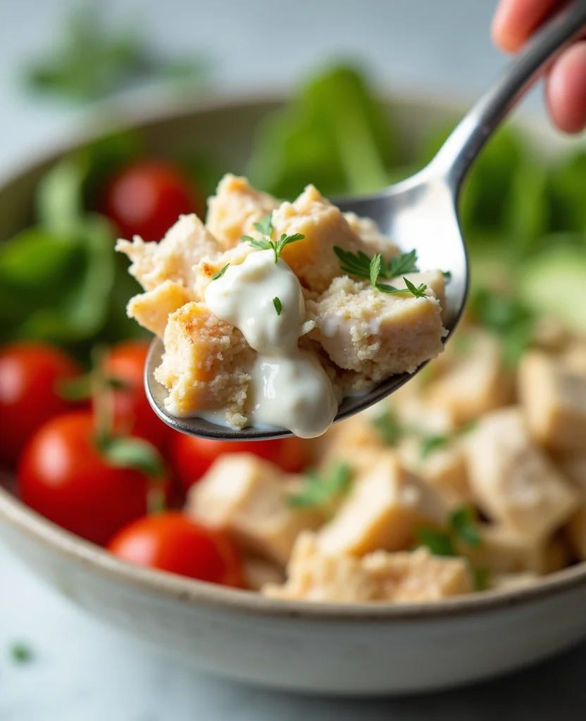 Greek Yogurt Chicken Salad (Protein Packed) - Step 5: Combine Chicken and Vegetables 1