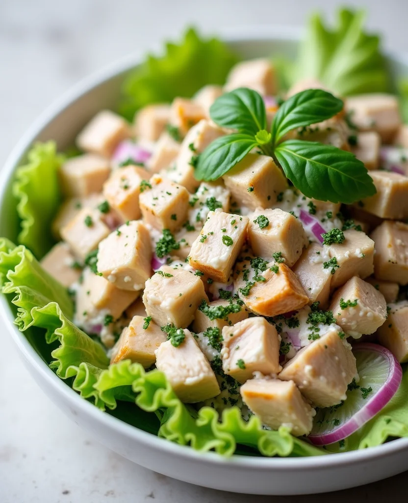Greek Yogurt Chicken Salad (Protein Packed) - Step 6: Fold in the Dressing 1