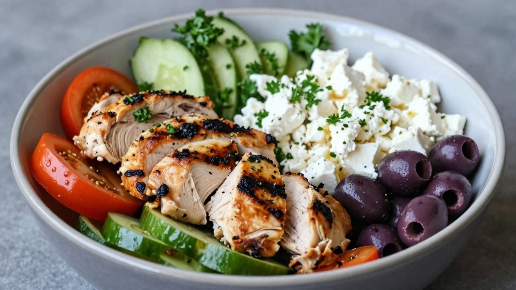 Low-Carb Greek Chicken Bowls (Keto Friendly) - Step 6: Assemble the Bowls 1