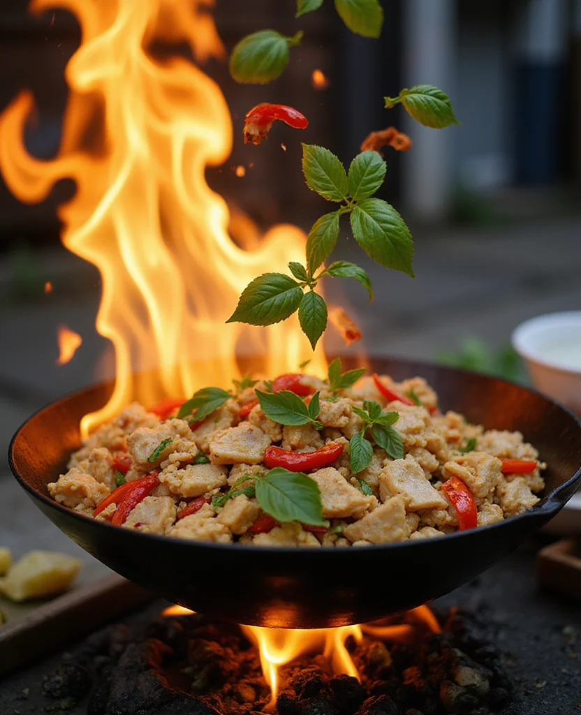 Thai Basil Chicken (Aromatic & Bold) - Step 7: Add Thai Basil 1