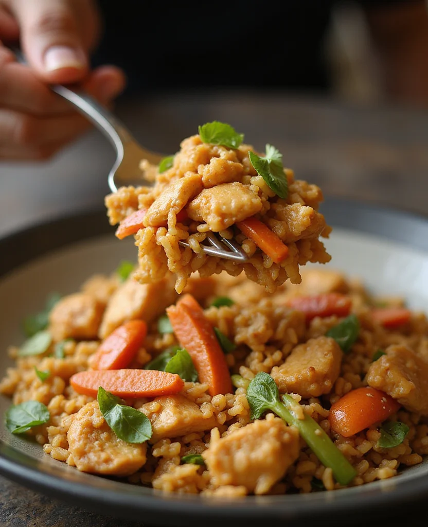 Thai Chicken Fried Rice (Ready in 15 Minutes!) - Step 6: Add Rice 1