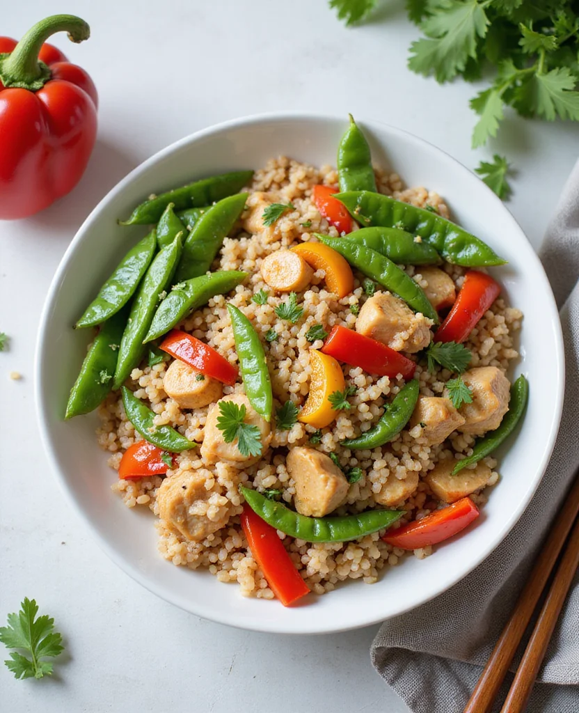 Thai Chicken Fried Rice (Ready in 15 Minutes!) - Step 7: Combine Ingredients 1