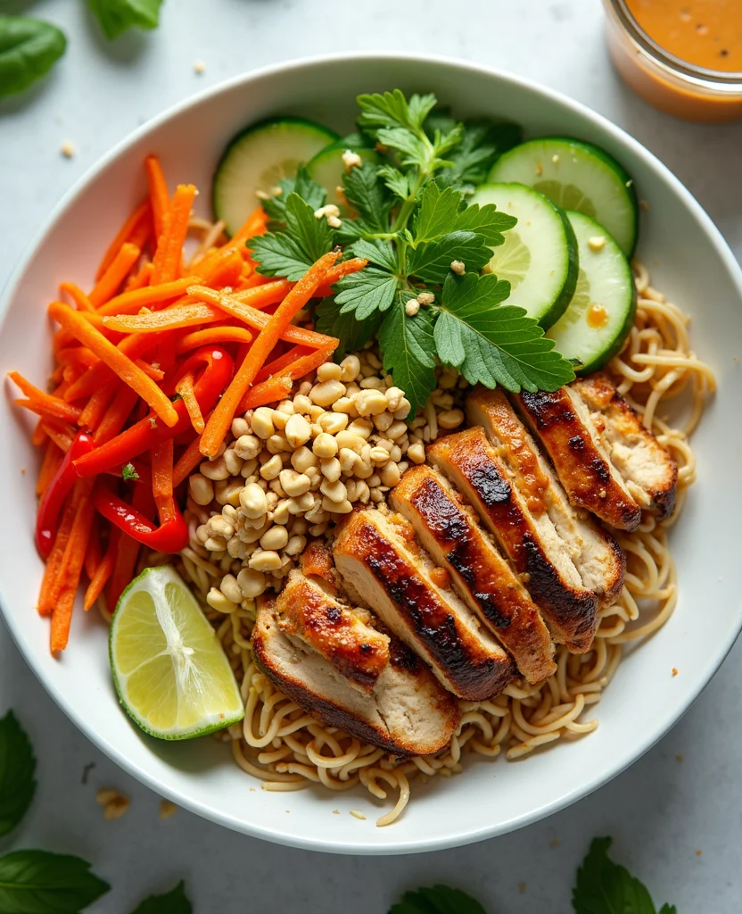 Thai Chicken Noodle Salad (Warm & Tangy) - Step 1: Prepare Ingredients 1