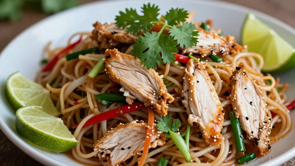 Thai Chicken Noodle Salad (Warm & Tangy) - Step 7: Serve the Salad 1