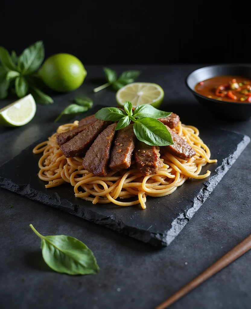 Thai Drunken Noodles (Basil Heat & Garlic!) - Step 5: Add Vegetables 1