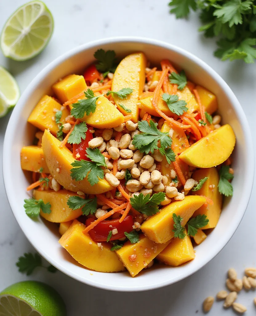 Thai Mango Salad (Sweet Heat Perfection) - Step 1: Prepare Mangoes 1