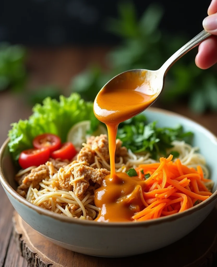 Thai Peanut Salad Dressing (Creamy & Rich) - Step 6: Transfer to Serving Bowl 1